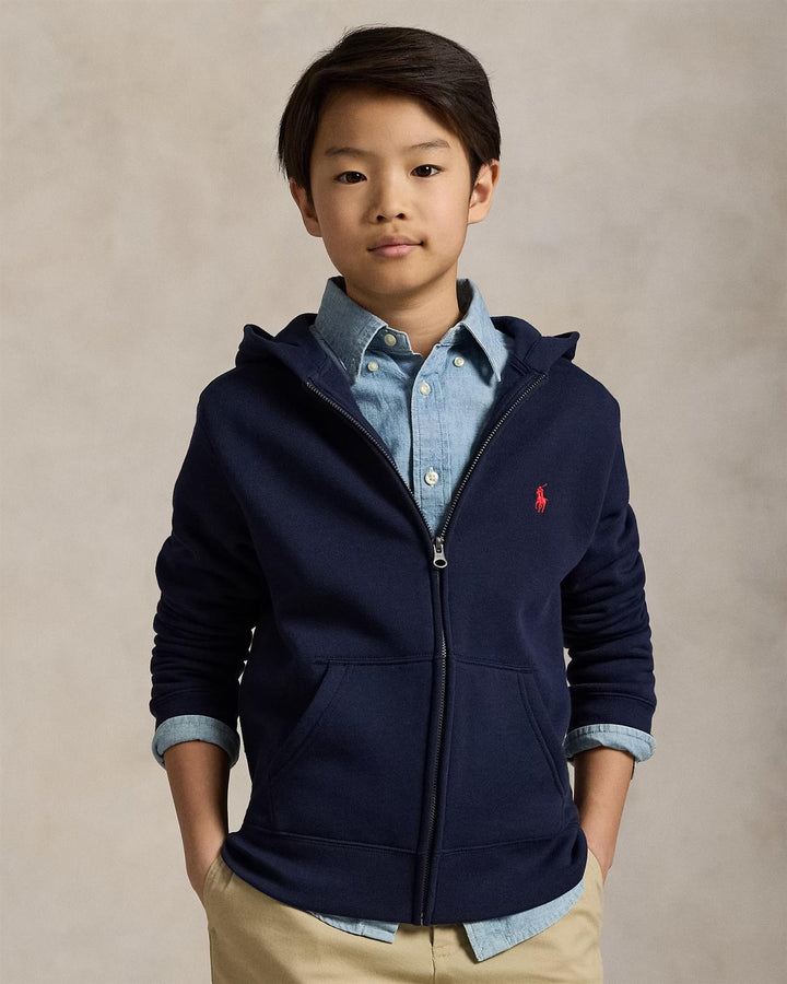 FRENCH TERRY FULL ZIP HOODIE  Newport Navy