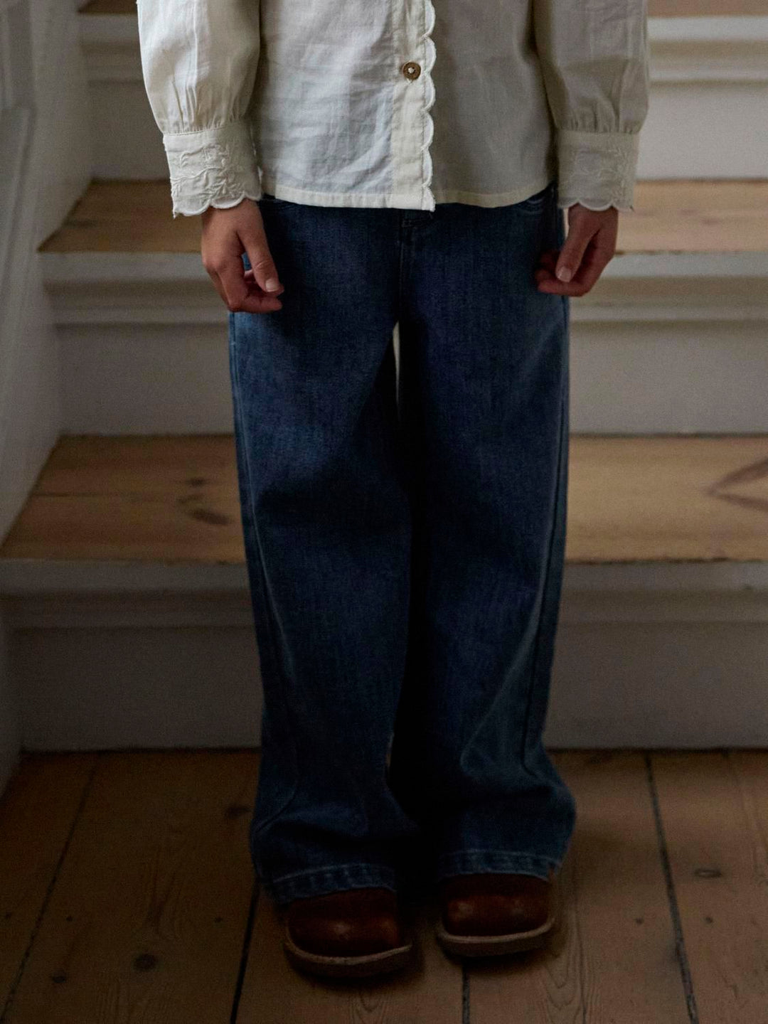 Nmfobello Wide Jeans 1144-Se Lil  Mørkeblå