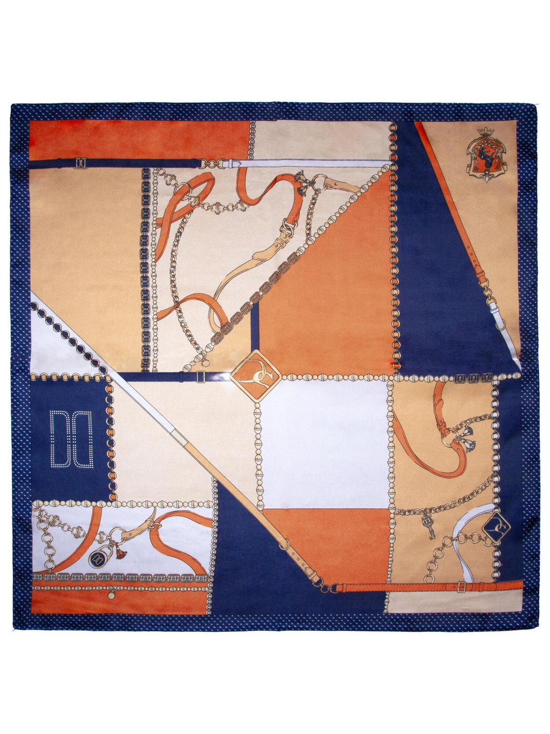 Skjerf m/seletøy 70x70  Navy