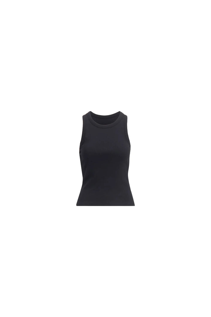 Pia Rib Singlet  Black