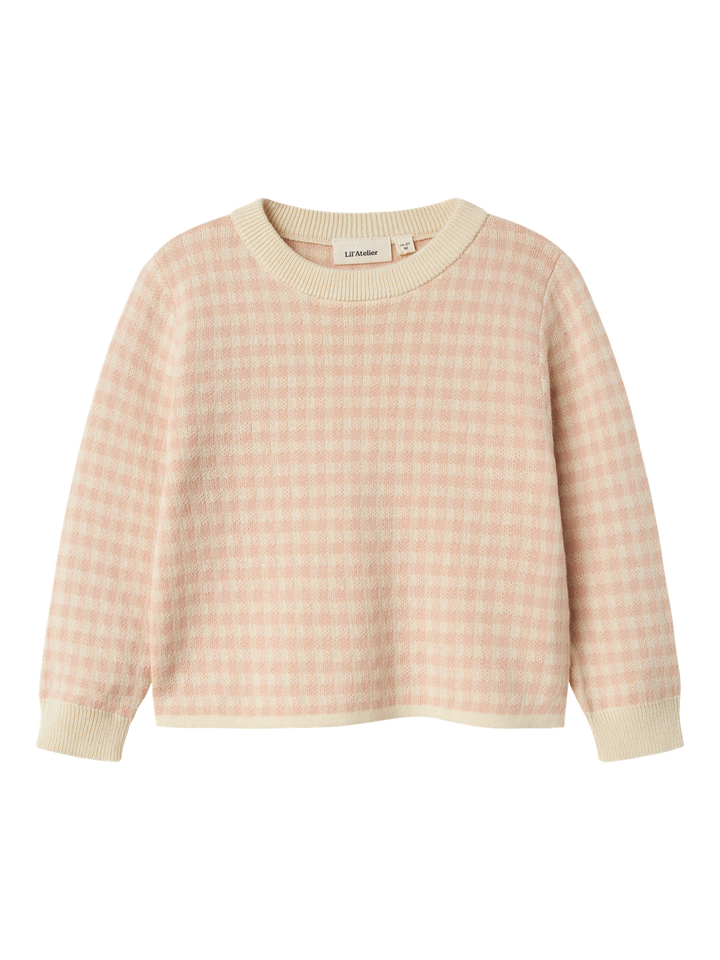 Nmfnadie Ls Loose Knit Lil  Cameo Rose