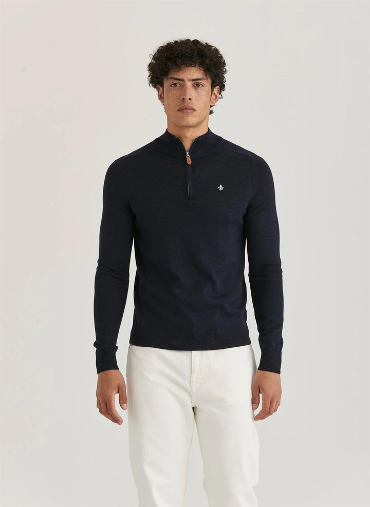 Merino John Zip  60 Navy