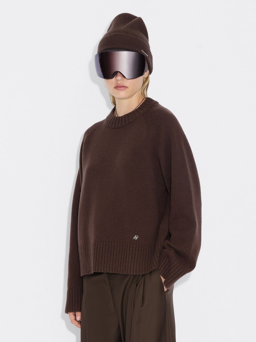 W. Wool Crew  Dk. Brown