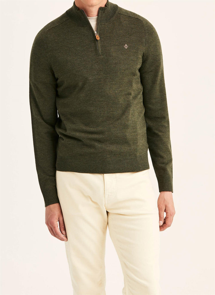 Merino john zip  Olive