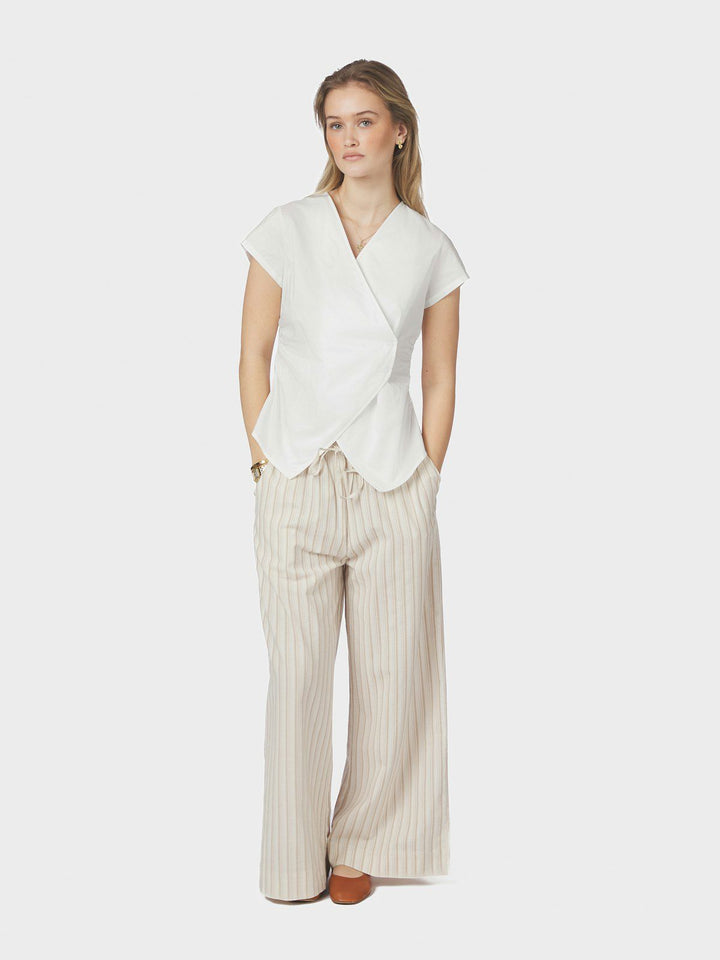 Fidi Poplin Top  White