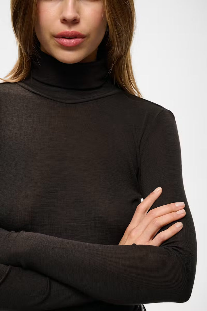 GZNINIA WOOL ROLL NECK  Chocolate Torte