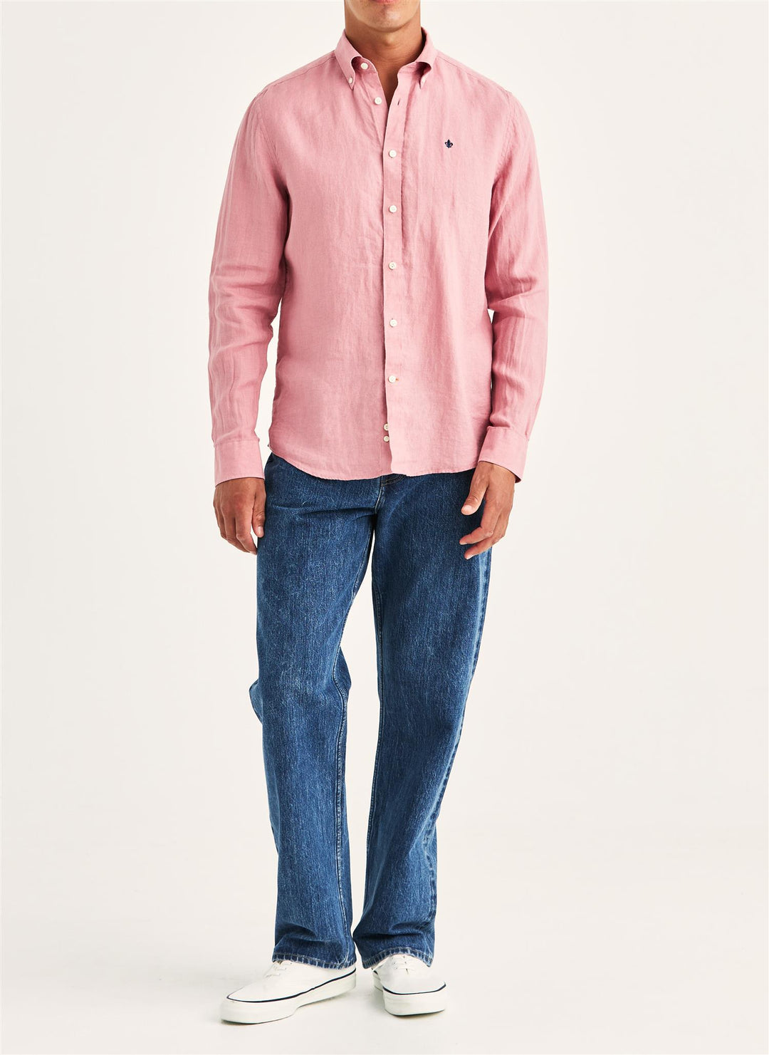 Douglas Linen Shirt-Classic Fit  Pink