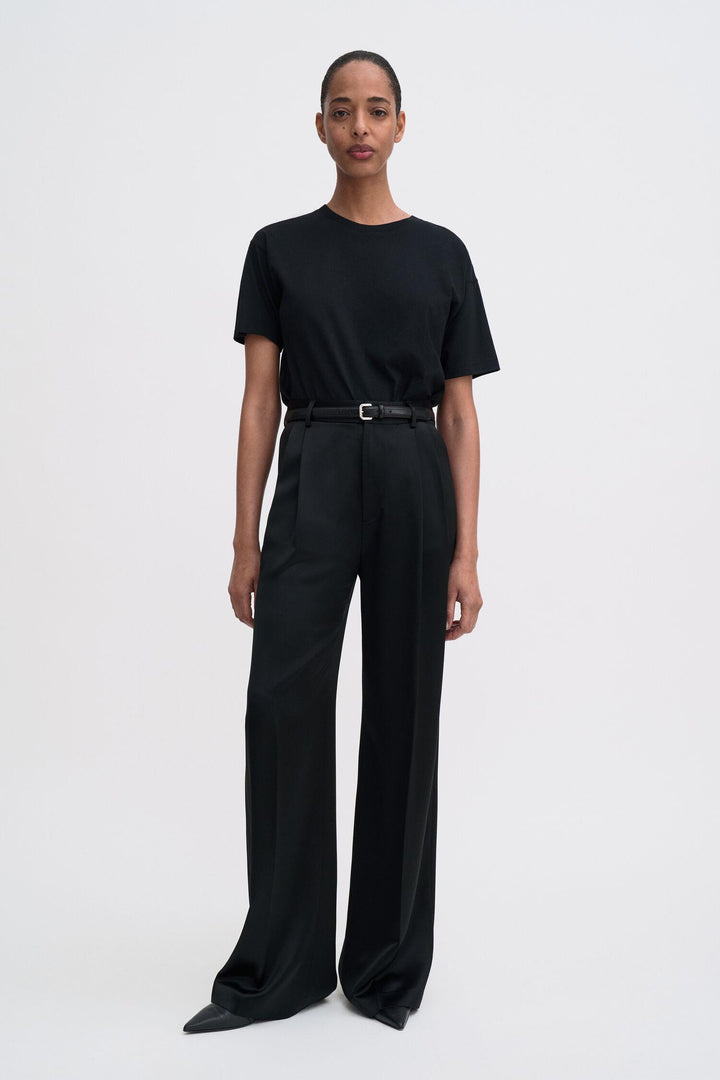 darcey satin trousers Black