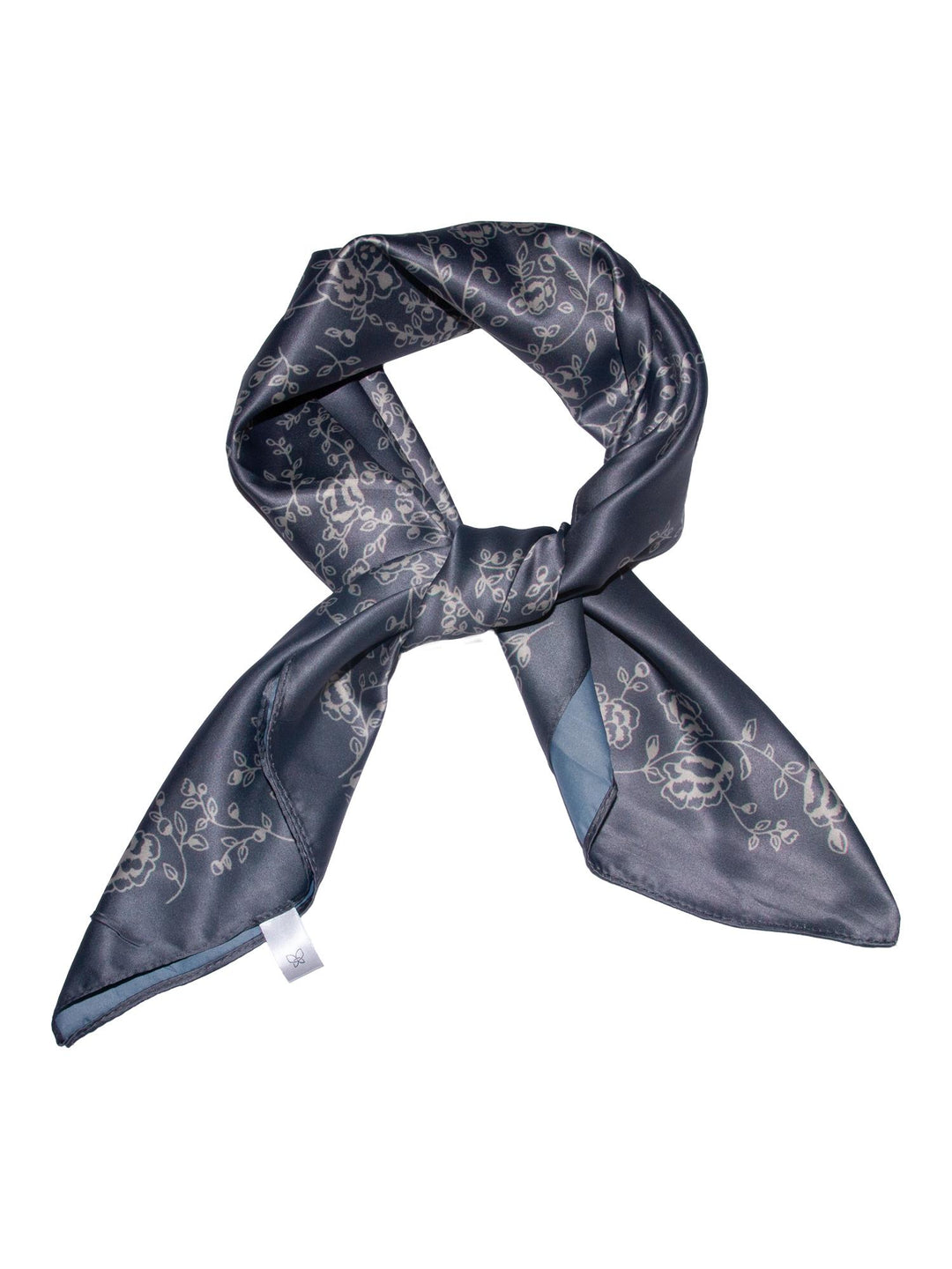 Skjerf m/grener 70x70  Brun