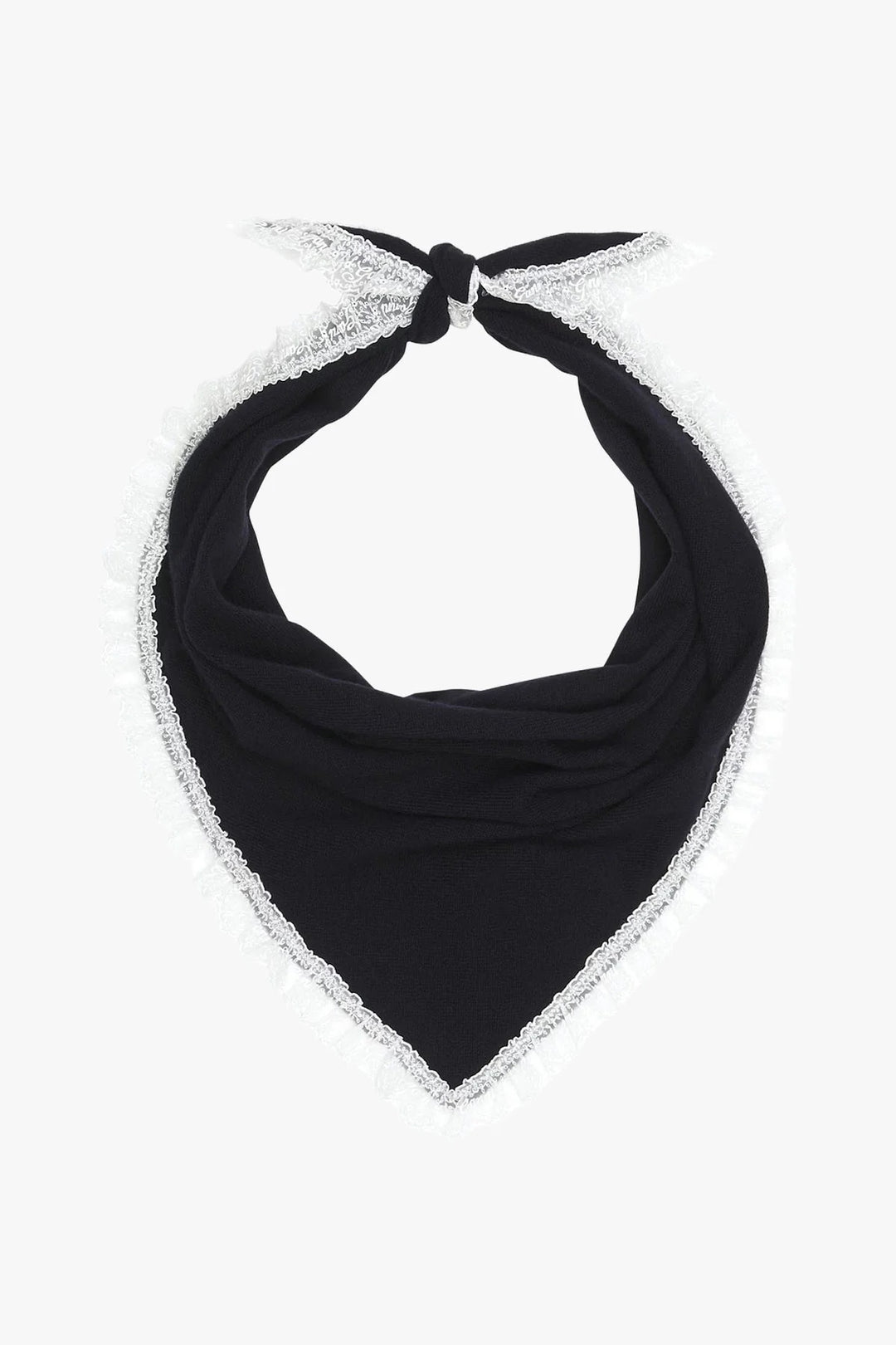 WOOL LACE TRIANGULAR SCARF Sky Captain