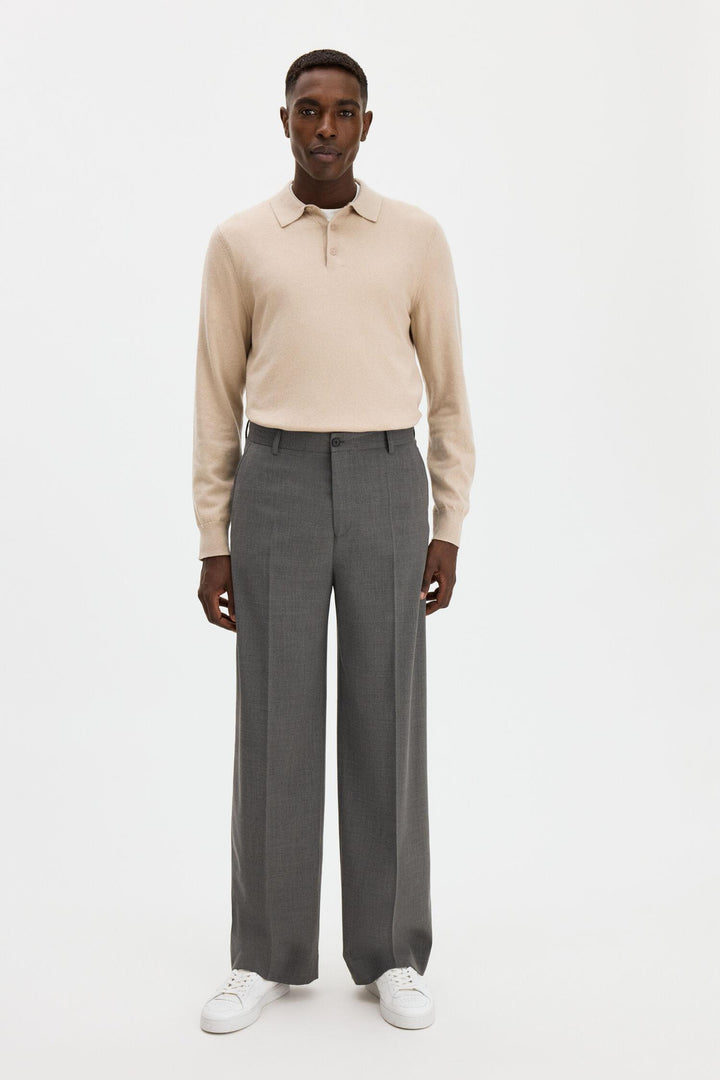 knitted polo shirt  Pearl Beige