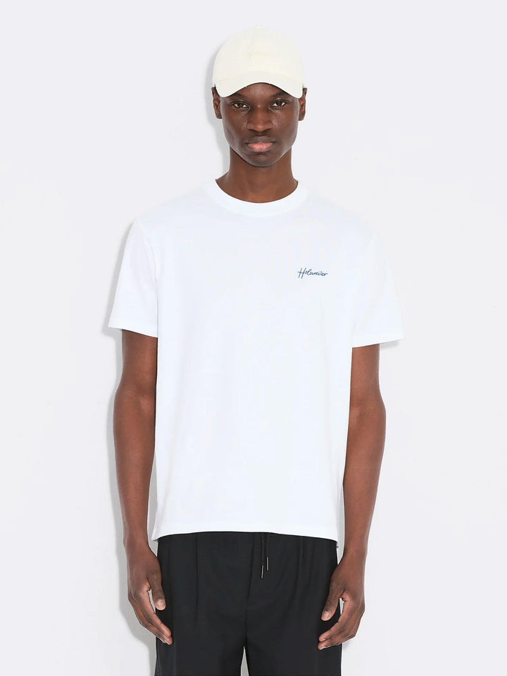 Tucker Embroidery Tee  White