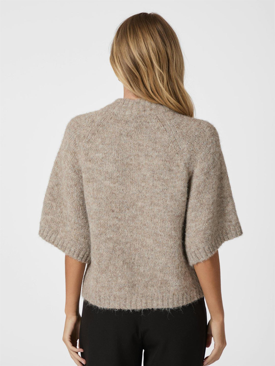 BENUTA FLUFFY KNIT CARDIGAN  Beige Melange