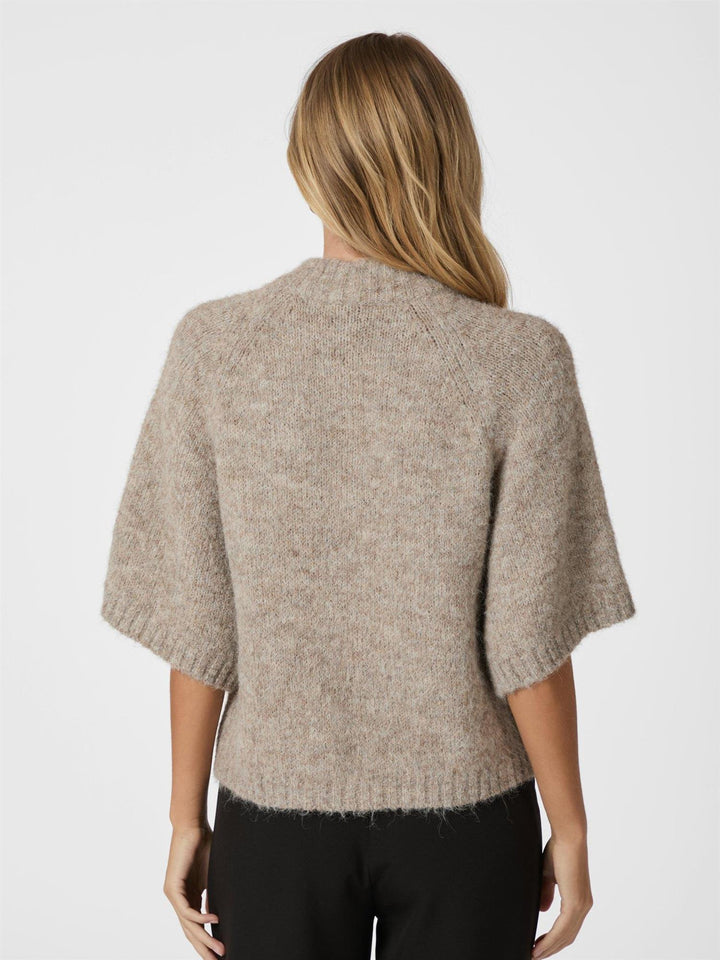 BENUTA FLUFFY KNIT CARDIGAN  Beige Melange