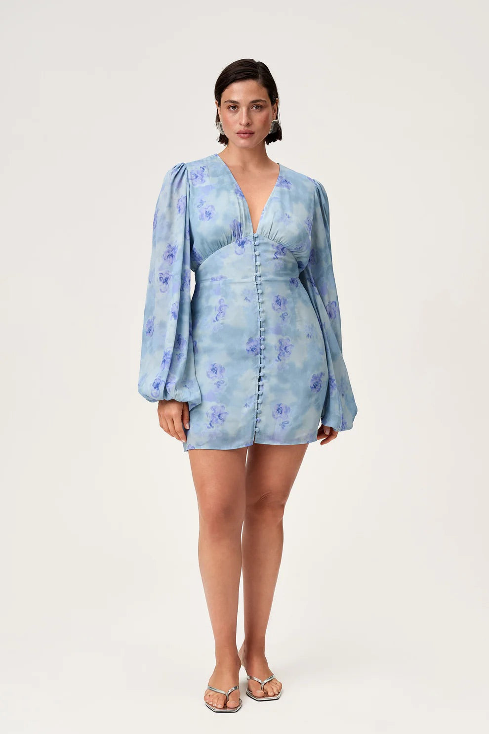 Florence Mini Dress  Pale Blue