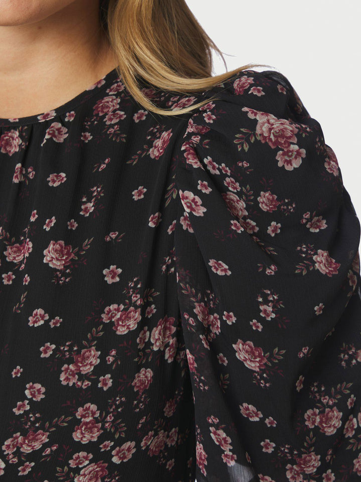Kikka Mini Flower Dress  Black
