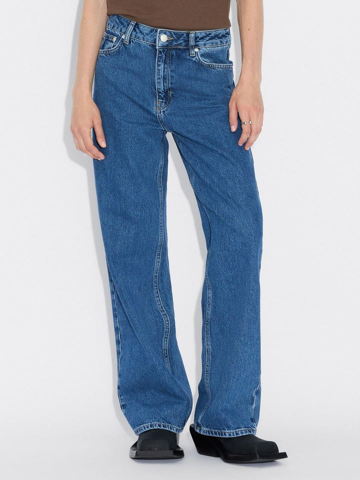 W Wide Jeans  Mid Blue