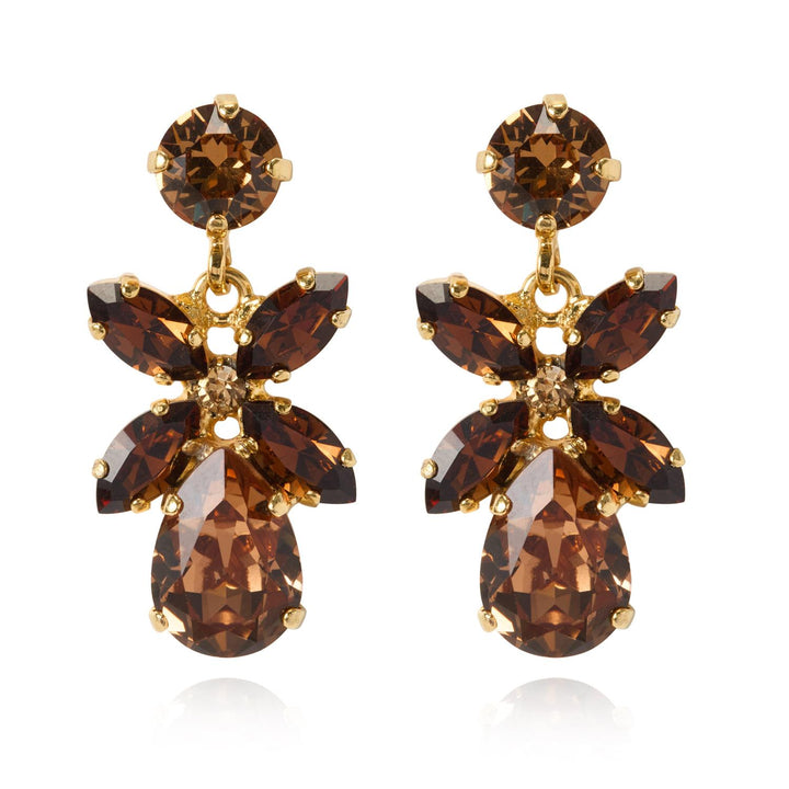 MINI DIONE EARRINGSGOLD Rec Topaz Combo