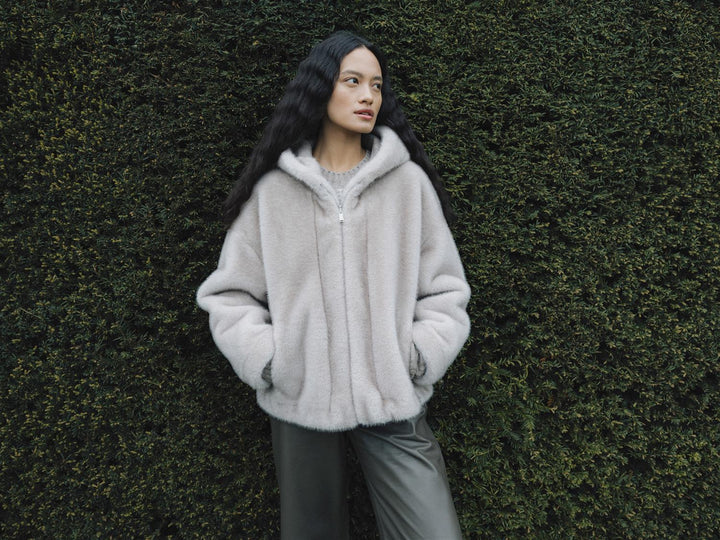 RUBY FAUX MINK  Clay