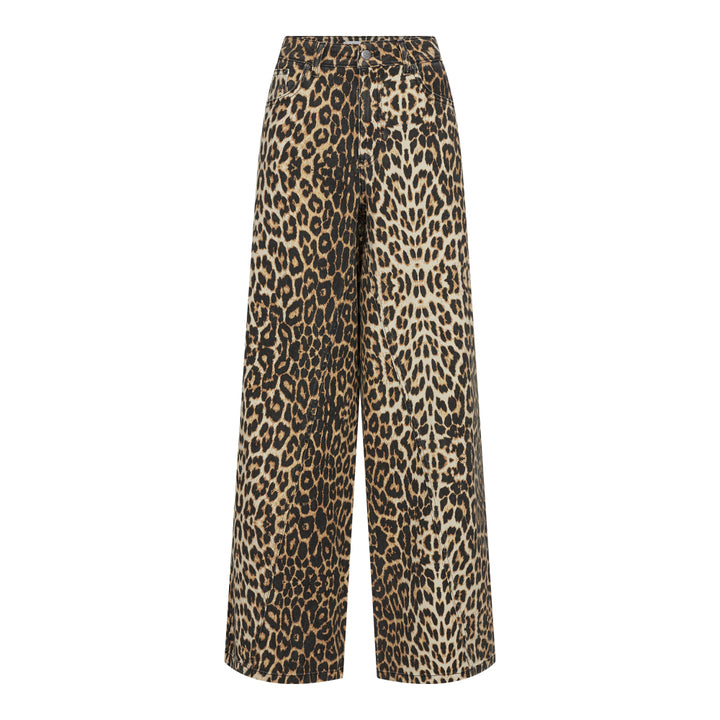 LeoCC denim panel pant  Leopard