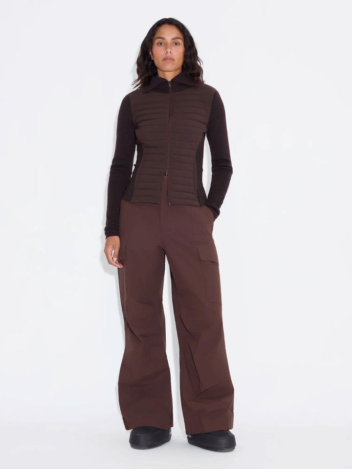 Lindsey Padded Knit Jacket Brown