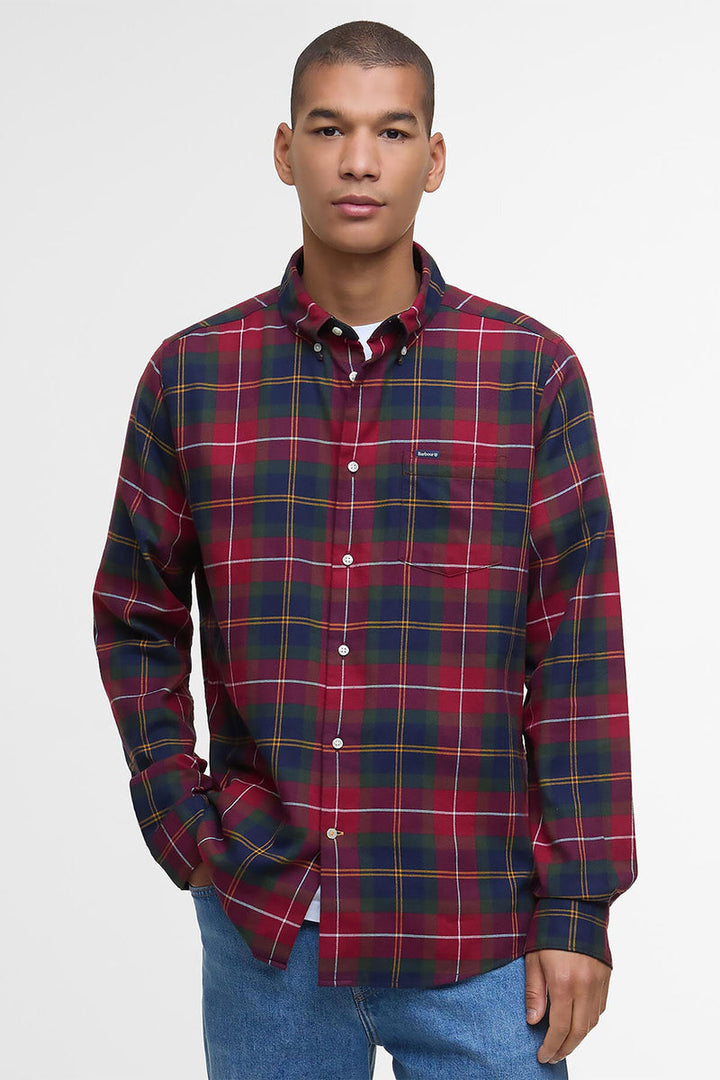 Fortrose Tailored Tartan Shirt  Winterberry
