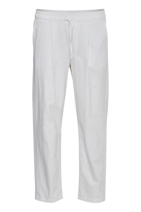 HAKAN linen mix pants  Bright White