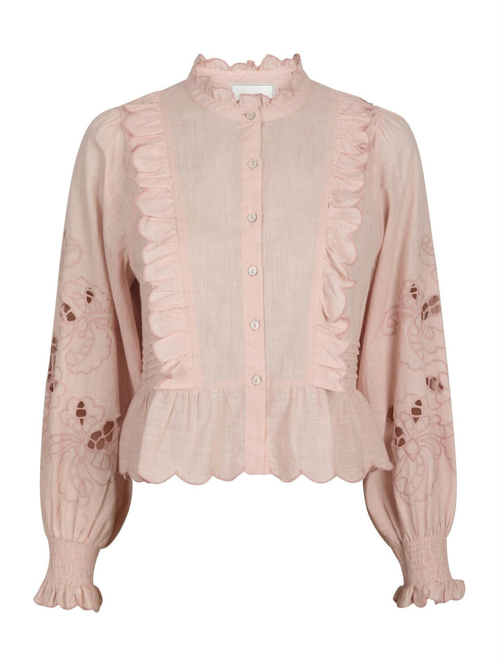 Petrine Embroidery Blouse  Rose