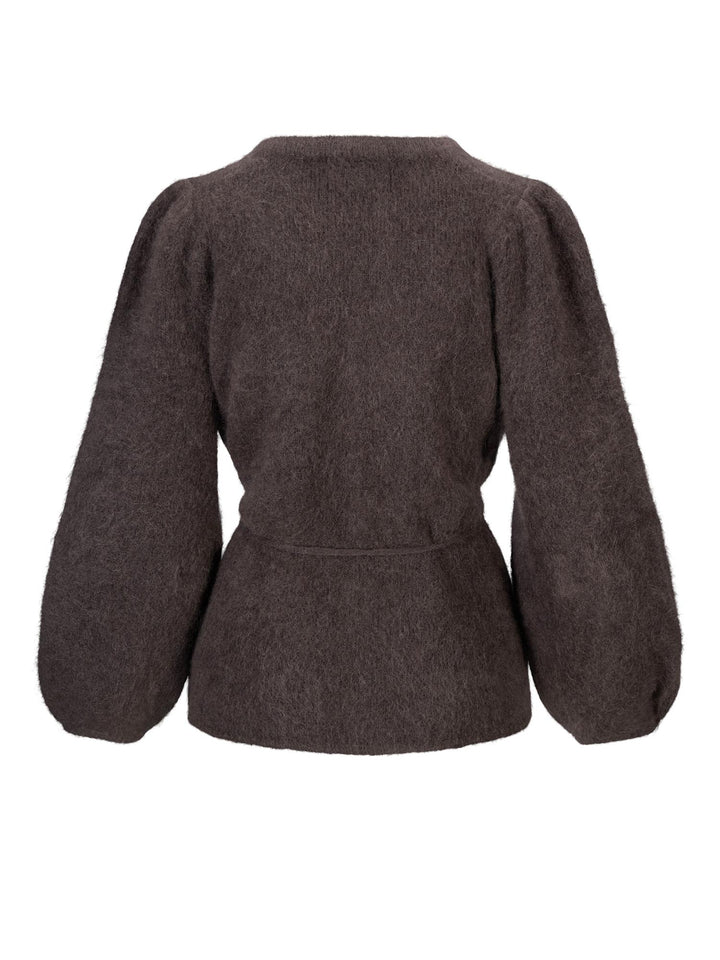 Fredrikke chunky cardigan  Dark Brown