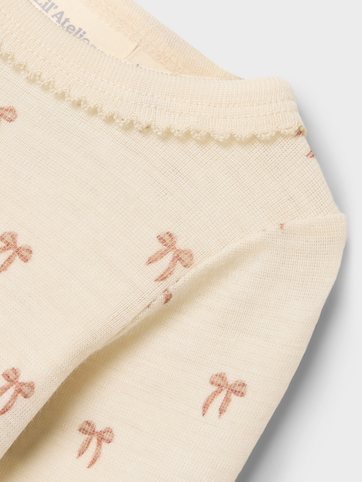 NBFNALU LS WO/MO SLIM BODY LIL NOOS  Offwhite
