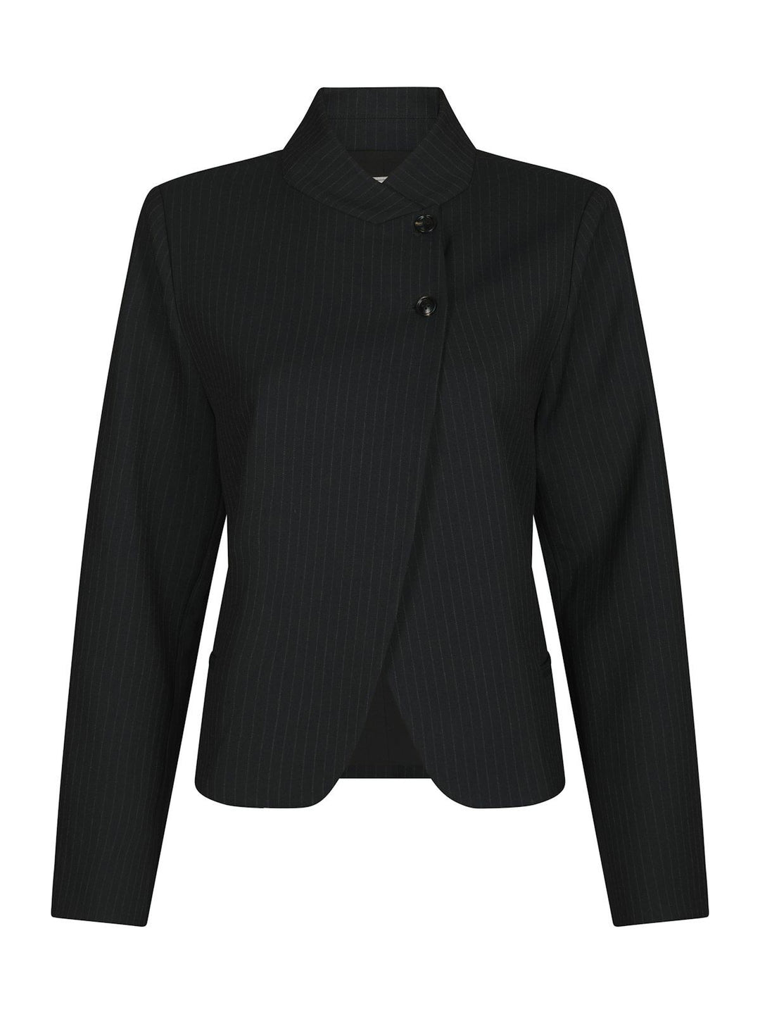 Tiria Slim Pinstripe Blazer  Dark Navy