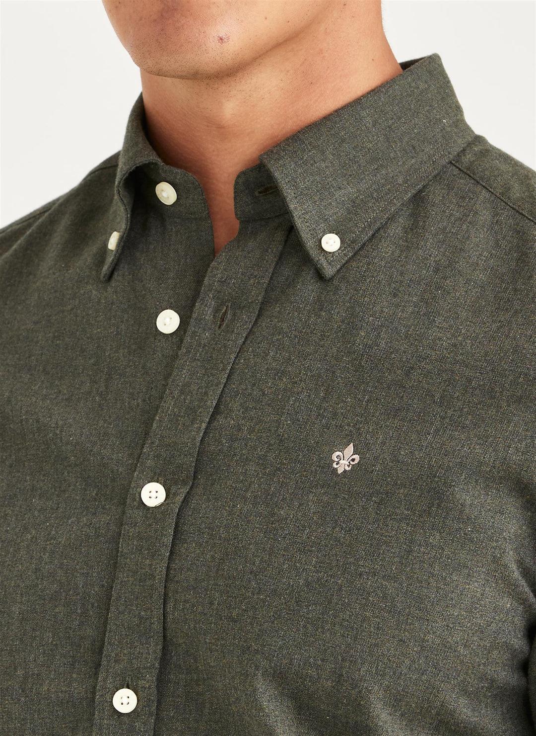 Watts Flannel Shirt-Slim Fit  Olive