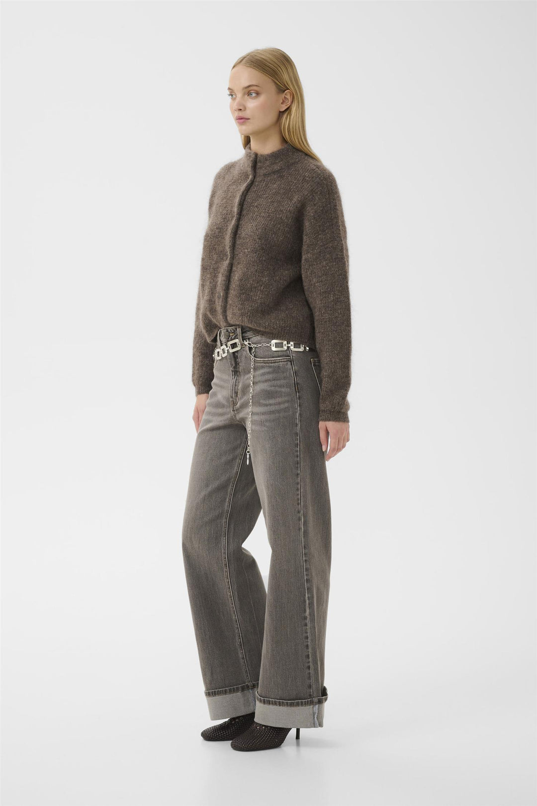 Debbie Cardigan  Chestnut Melange