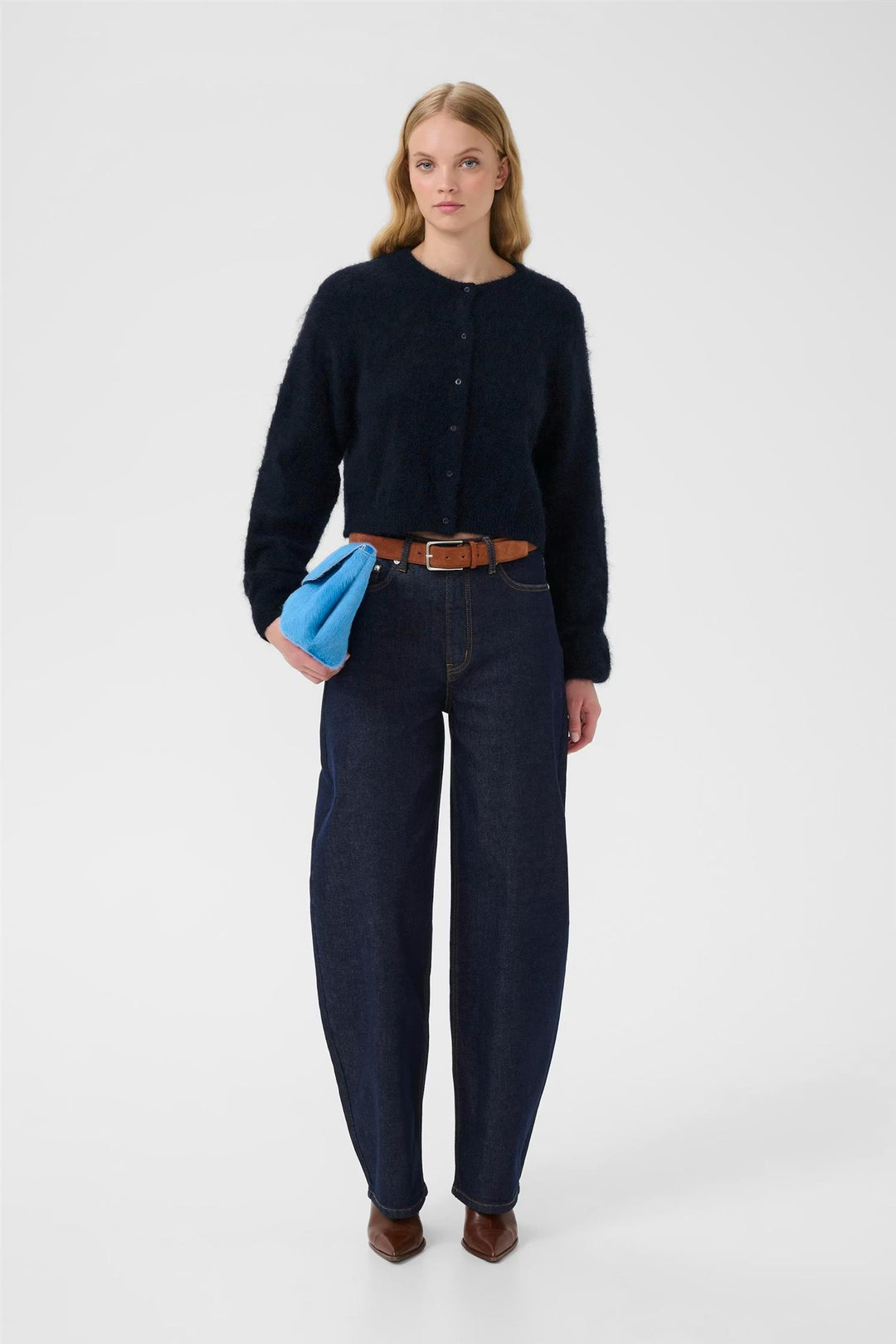 GZDEBBIE SHORT CARDIGAN  Skycaptain Mélange