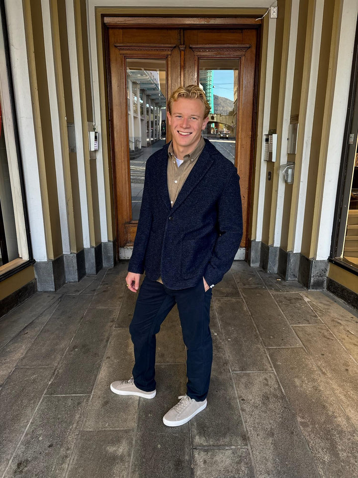 Calvon Wool Blazer  Vintage Indigo
