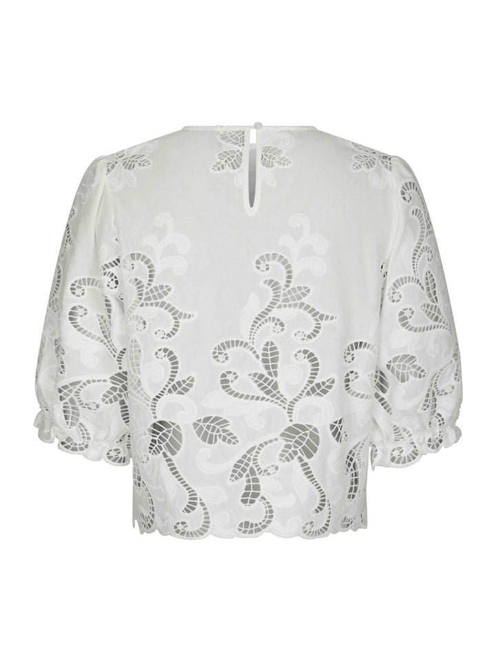 Fia Embroidery Blouse  White