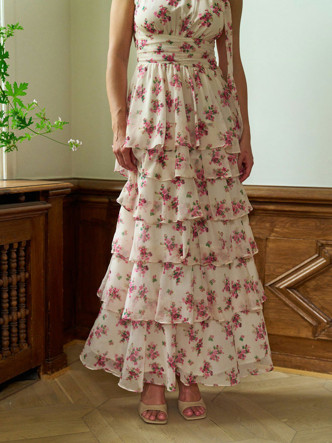 Marli Amazing Chiffon Rose Dress  Rose