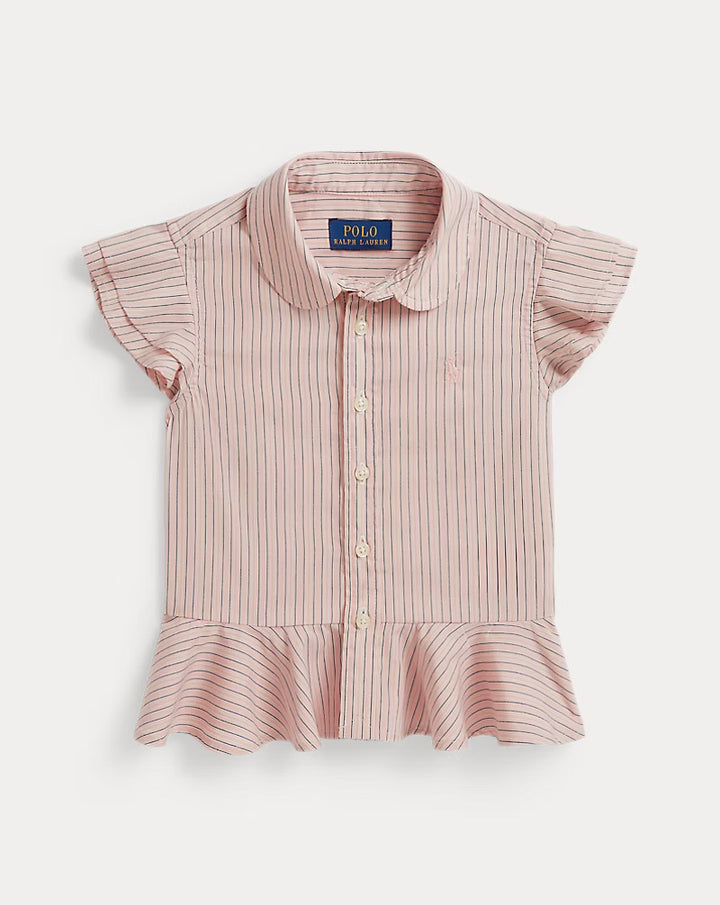 WOVEN-BLOUSE-SHIRT  Pink Navy
