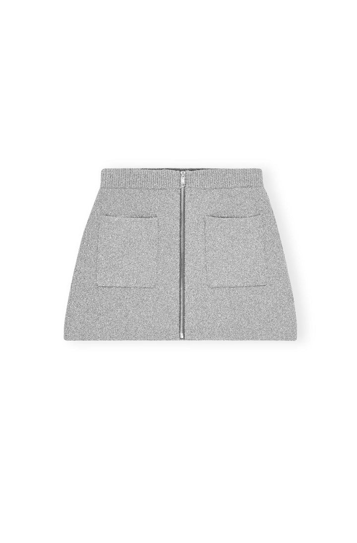 Sparkle Doubleface Mini Skirt  Silver