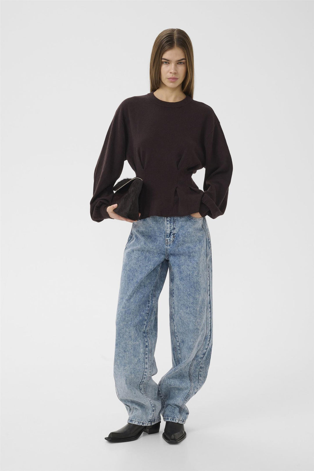 Gzmanzi Waist Pullover  Ganache