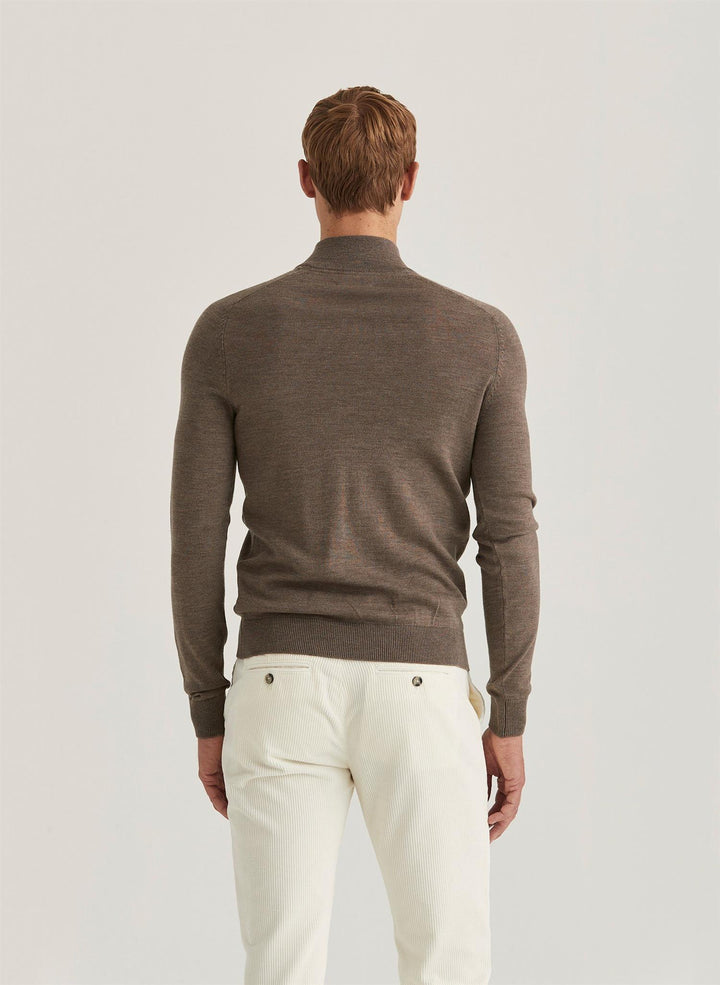 Merino John Zip  Brown