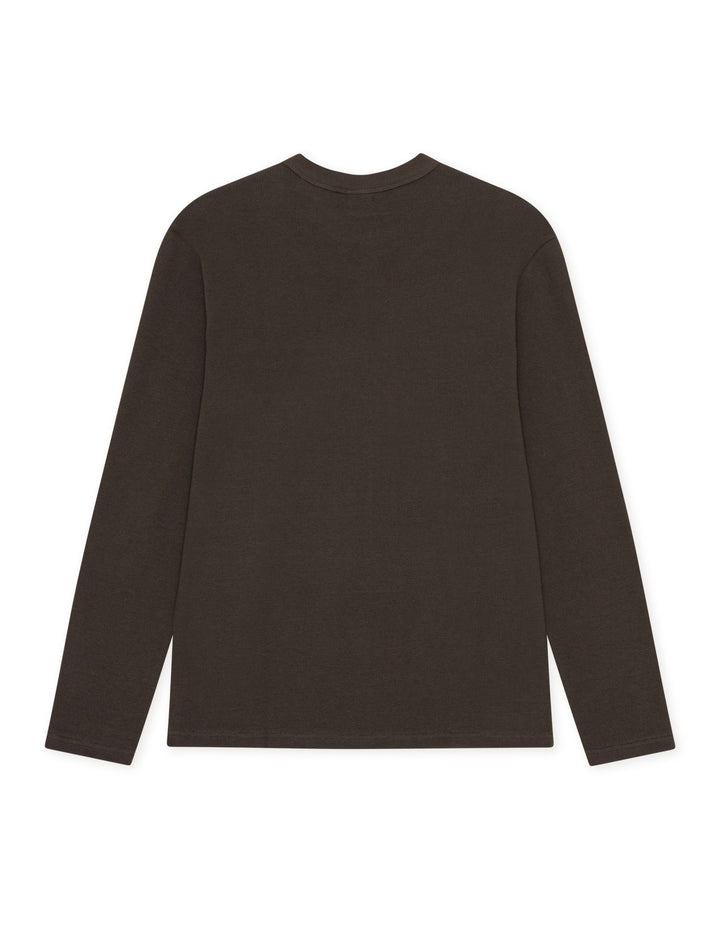 Label Waffle Ls T-Shirt Delicioso Brown