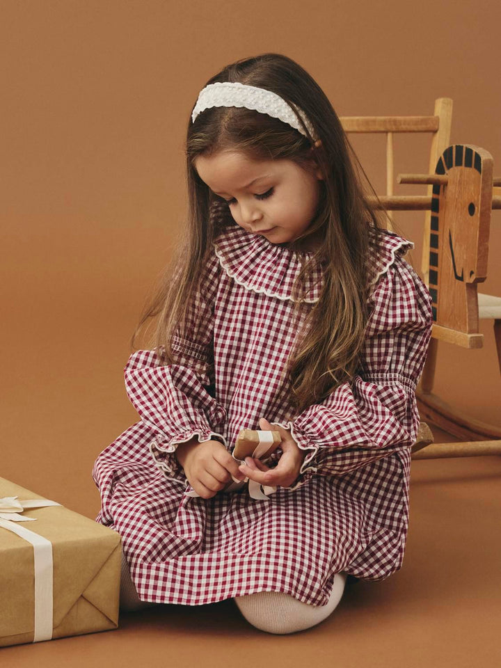 Froanne Ls Loose Dress Lil Mørkerød