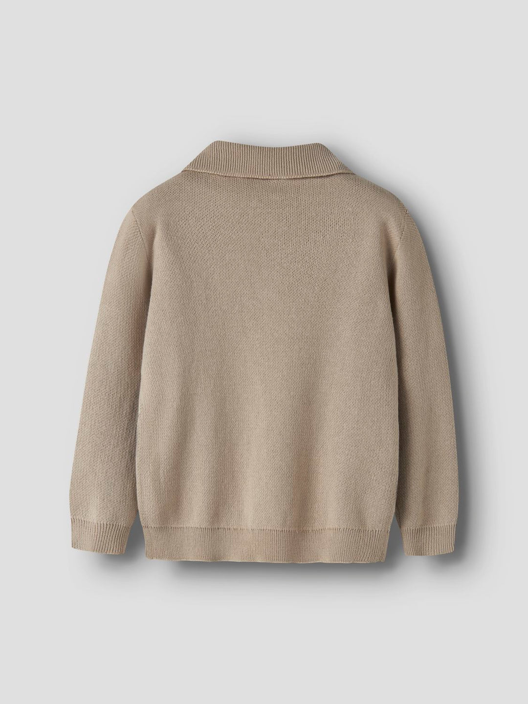 Nmmronan Ls Knit Polo Lil Lysegrå