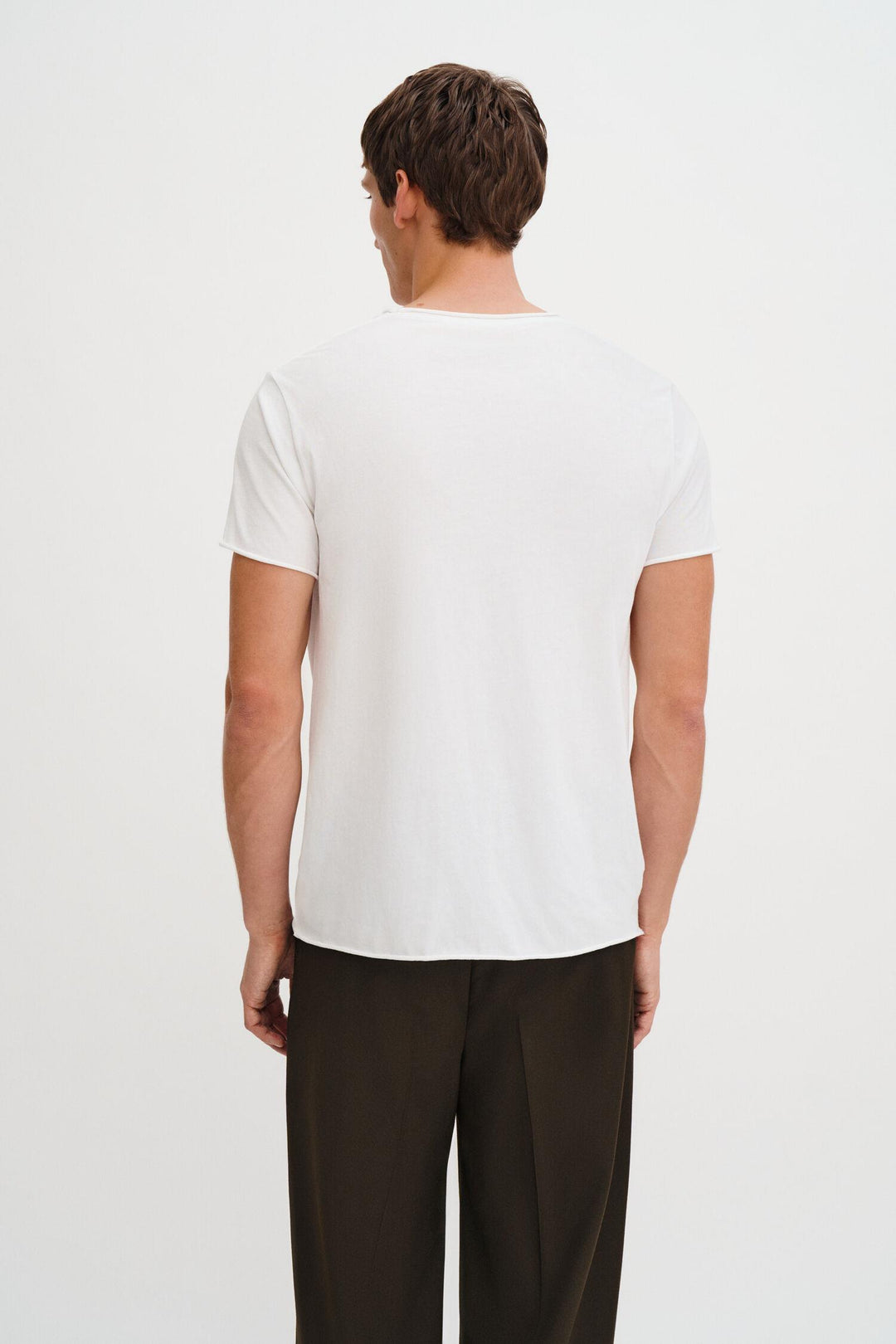 roll neck tee  White