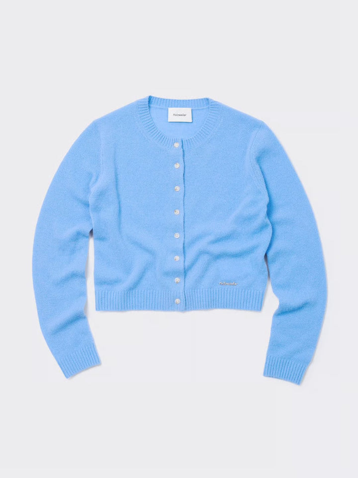 W. Cashmere Cardigan  Blue