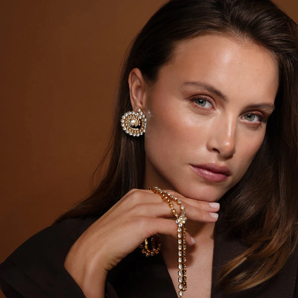 YVETTE NECKLACE  GOLD  Topaz Combo