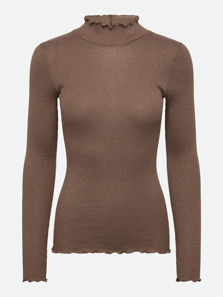 RWBoston Lurex LS T-neck T-shirt Walnut