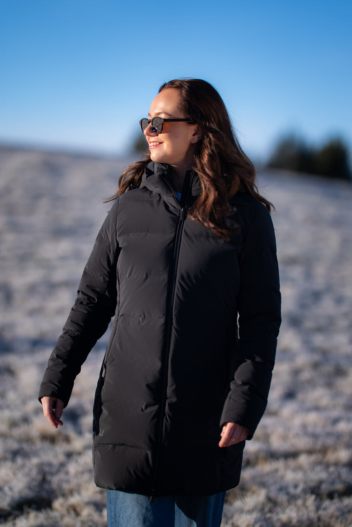 W Enigma Parka Down Collar  Black