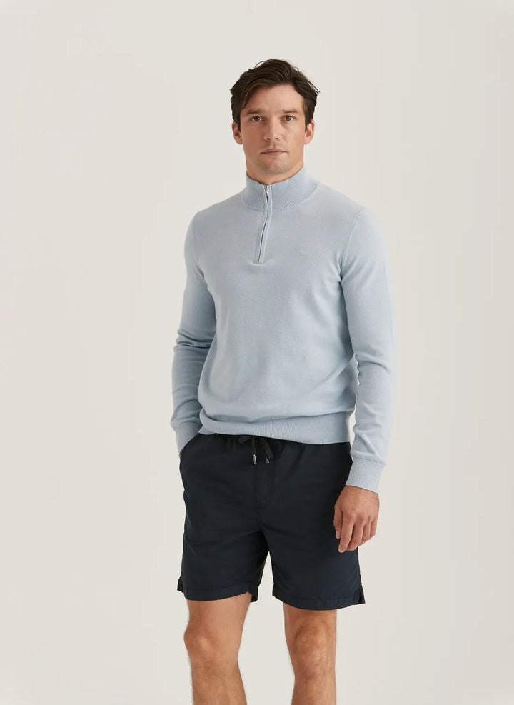 Riley Half Zip  Light Blue